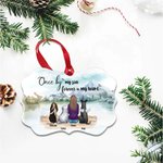 Personalized Forever In My Heart Irregular Shape Ceramic Ornament with Name and Lakeside Element Memorial Gift for Pet Lovers