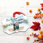 Personalized Forever In My Heart Irregular Shape Ceramic Ornament with Name and Lakeside Element Memorial Gift for Pet Lovers