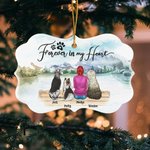 Ornement en céramique de forme irrégulière avec éléments de beauté de la nature et nom Cadeau commémoratif pour les amoureux des animaux de compagnie