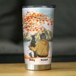 Personalisierte Hund Mama / Papa Zitat 20oz Becher mit Herbst Ahornblatt und Name Geburtstag Weihnachten Geschenk für Hundeliebhaber
