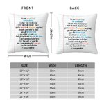 Taie d'oreiller personnalisée Lettre d'amour Noël Anniversaire Coton Cadeau pour la famille ou les amis