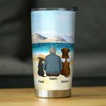 Personalised Life Is Better with Dog 20oz Stainless Steel Tumbler with Name Pet Love Theme Coffee Cup Birthday Christmas Gift for Dog Lovers