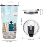 Personlig Forever in My Heart rostfri tumbler med namn Födelsedag julklapp för hundälskare