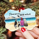 Personalized I Love You Quote Irregular Shape Ceramic Ornament with Natural Scenery Memorial Gift for Pet Lovers
