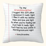 Personalized Love Letter Notebook Style Throw Pillow Cover Christmas Birthday Cotton Anniversary Gift for Family or Friend