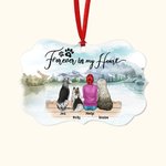 Ornement en céramique de forme irrégulière avec éléments de beauté de la nature et nom Cadeau commémoratif pour les amoureux des animaux de compagnie