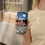 Personalised I Love You to the Moon and Back Stainless Steel Tumbler with Name Birthday Christmas Gift for Dog Lovers