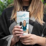 Henkilökohtainen Rakastan sinua kuuhun ja takaisin ruostumattomasta teräksestä Tumbler nimellä Täydellinen syntymäpäivä joululahja koiranrakastajaan