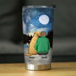 Personalisierte Life Is Better with Dogs 20 oz Edelstahl Becher mit Namen Perfektes Geburtstags Weihnachtsgeschenk für Hundeliebhaber