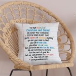 Taie d'oreiller personnalisée Lettre d'amour Noël Anniversaire Coton Cadeau pour la famille ou les amis