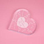 Décoration Plaque Acrylique Personnalisée avec 1-12 Noms Ornement en Coeur  Style Puzzle Cadeau Fête Anniversaire pour Femme Mère Famille