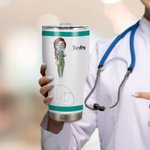 Bicchiere personalizzato da 30 once con coperchio per infermieri Descrizione del farmaco infermieristico Divertente regalo per la settimana degli infe