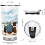 Henkilökohtainen elämä on parempaa Fur Baby / Babies 20 oz ruostumattomasta teräksestä Tumbler nimi syntymäpäivä joululahja koiran ystäville