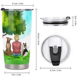 Personalisierte Fur Mama/Papa 20 oz Edelstahl Becher mit Namen Perfekte Geburtstag Weihnachten Geschenk für Hundeliebhaber