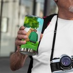 Personalised I Love You to the Moon 20 oz Stainless Steel Tumbler with Name Perfect Birthday Christmas Gift for Dog Lovers