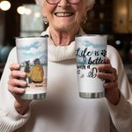 Gepersonaliseerde Life Is Better with a Dog/Dogs 20 oz Stainless Steel Tumbler Perfect Birthday Christmas Gift voor hondenliefhebbers
