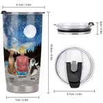 Personalised I Love You to the Moon and Back Stainless Steel Tumbler with Name Birthday Christmas Gift for Dog Lovers