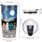 Gepersonaliseerde Dog Mom/Dad 20 oz Stainless Steel Tumbler Leuk Verjaardag Kerstcadeau voor hondenliefhebbers