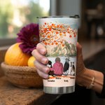 Vaso de acero inoxidable con nombre personalizado Life Is Better with Fur Baby Maple Beauty 20oz Regalo de cumpleaños y Navidad para los amantes de lo