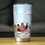 Personalised Life Is Better with Dog 20 oz Stainless Steel Tumbler with Name Perfect Birthday Christmas Gift for Dog Lovers