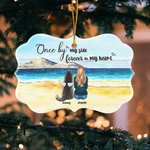 Personalised Forever In My Heart Irregular Shape Ceramic Ornament Golden Sandy Beach Home Decoration Memorial Gift for Pet Lovers