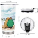 Personligt Forever in My Heart 20 oz rostfritt stålglas med namn Perfekt födelsedagspresent för hundälskare