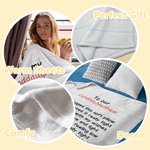 Personalized Love Letter Blanket Letter Paper Sofa Blanket Couple Family Keepsake Anniversary Christmas Gift for Dad Mom Grandparents Children