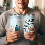 Personlig Forever in My Heart rostfri tumbler med namn Födelsedag julklapp för hundälskare