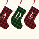 Bas de Noël Personnalisé avec Nom et Initiale Décoration Noël Cadeau Noël pour Ami ou Famille