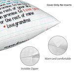 Taie d'oreiller personnalisée Lettre d'amour Noël Anniversaire Coton Cadeau pour la famille ou les amis