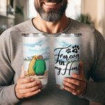 Personligt Forever in My Heart 20 oz rostfritt stålglas med namn Perfekt födelsedagspresent för hundälskare