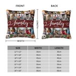 Personlig familj 20 foton collage kasta kuddeöverdrag med namn heminredning födelsedag jubileums julklapp för familj