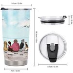 Personalised Life Is Better with Dog 20 oz Stainless Steel Tumbler with Name Perfect Birthday Christmas Gift for Dog Lovers