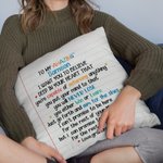 Taie d'oreiller personnalisée Lettre d'amour Noël Anniversaire Coton Cadeau pour la famille ou les amis