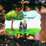 Gepersonaliseerd Once By My Side Forever In My Heart Pets Irregular Shape Ceramic Ornament Kerstcadeau voor vrienden