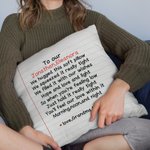 Personalized Love Letter Notebook Style Throw Pillow Cover Christmas Birthday Cotton Anniversary Gift for Family or Friend