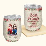 Henkilökohtainen Parhaat ystävät ikuisesti ei koskaan Apart Vintage juliste Viini Tumbler lahja sisaret Bestie