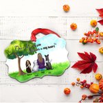 Gepersonaliseerd Once By My Side Forever In My Heart Pets Irregular Shape Ceramic Ornament Kerstcadeau voor vrienden