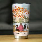 Vaso de acero inoxidable con nombre personalizado Life Is Better with Fur Baby Maple Beauty 20oz Regalo de cumpleaños y Navidad para los amantes de lo