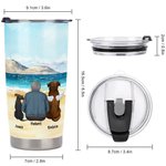 Personalised Life Is Better with Dog 20oz Stainless Steel Tumbler with Name Pet Love Theme Coffee Cup Birthday Christmas Gift for Dog Lovers