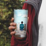 Personlig Forever in My Heart rostfri tumbler med namn Födelsedag julklapp för hundälskare