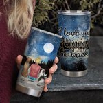 Personalised I Love You to the Moon and Back Stainless Steel Tumbler with Name Birthday Christmas Gift for Dog Lovers
