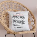Personalized Love Letter Notebook Style Throw Pillow Cover Christmas Birthday Cotton Anniversary Gift for Family or Friend