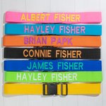 Personalised Adjustable Embroidery Name Luggage Strap for 20in - 28in Suitcase Travel Essential Birthday Gift for Travel Lover