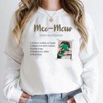 Personalised Word Meaning Definition T-shirt Sweatshirt with Photo Multicolor Available Birthday Christmas Gift for Family Grandparents