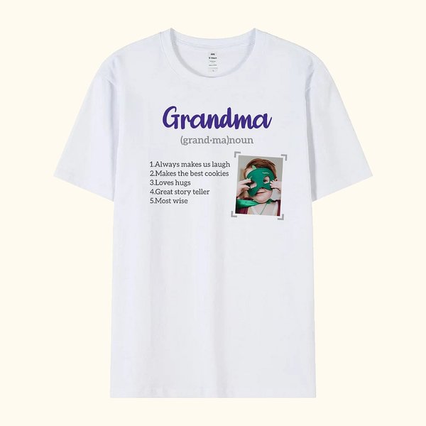 Personalized Word Meaning Definition T-shirt Sweatshirt with Photo Multicolor Available Birthday Christmas Gift for Family Grandparents