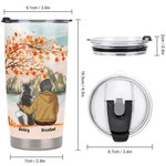 Personalisierte Hund Mama / Papa Zitat 20oz Becher mit Herbst Ahornblatt und Name Geburtstag Weihnachten Geschenk für Hundeliebhaber