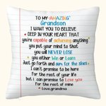 Taie d'oreiller personnalisée Lettre d'amour Noël Anniversaire Coton Cadeau pour la famille ou les amis