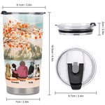 Vaso de acero inoxidable con nombre personalizado Life Is Better with Fur Baby Maple Beauty 20oz Regalo de cumpleaños y Navidad para los amantes de lo