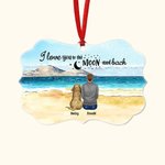 Personalized I Love You Quote Irregular Shape Ceramic Ornament with Natural Scenery Memorial Gift for Pet Lovers